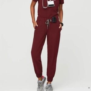 NWT Figs Yowah Classic Jogger Burgundy  Scrub Pants Small SOLD OUT